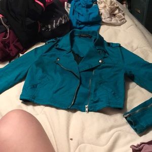 Blue little half jacket